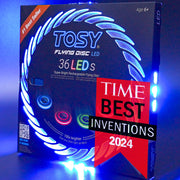 TOSY LED Flying Disc with 36 super bright LEDs and smart motion sensors.