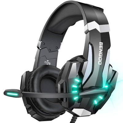 BENGOO G9000 Stereo Gaming Headset with LED lights and noise-canceling microphone