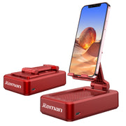 Red Foldable Bluetooth Speaker Stand for Smartphones and Tablets