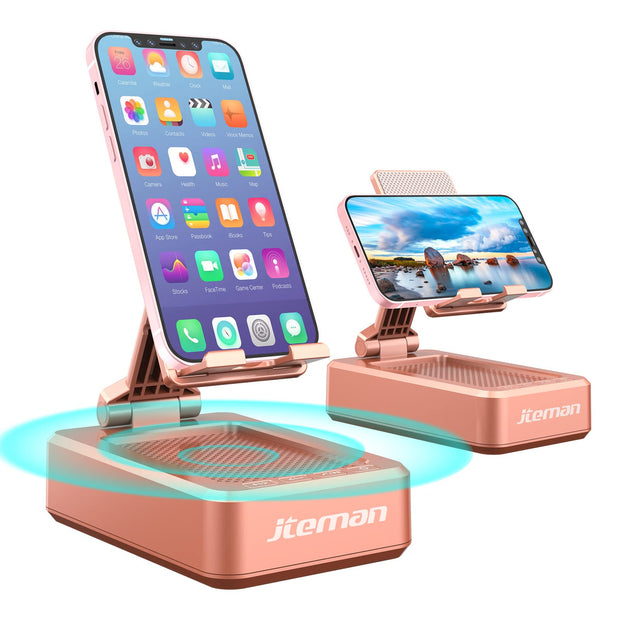 Rose gold Adjustable Bluetooth Speaker Stand for iPhone and Android