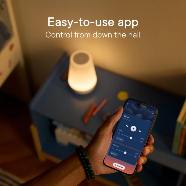 Smart night light and sound machine with Wi-Fi app control