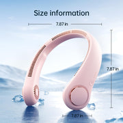 Size details of the JISULIFE personal neck fan, flexible and ergonomic