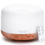 ASAKUKI Oil Diffuser with essential oils set – 500ml capacity, LED lighting, a-yellow