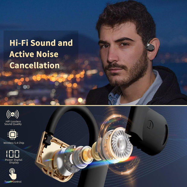 AI translation earbuds with HD stereo sound and noise reduction