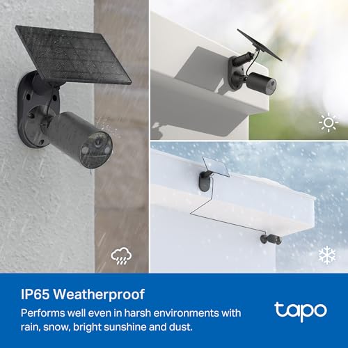 Tapo SolarCam mounted on a house for full-property security coverage